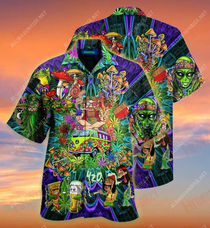 Ná bí buartha Bí Hippie Unisex Léine Gearr haváíais Léinte T-aigéan Haváís Léinte Trópaiceacha d'Fhir Patrún Léine Haváís, Bronntanas Léine Haváís, Bronntanas Nollag