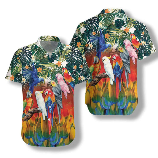 Bird Species Tropical Parrot Birds Hawaiian Shirt, Hawaiian For Gift