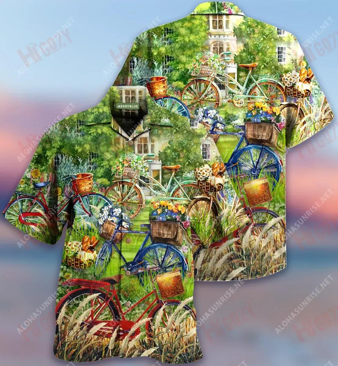 Rothar Álainn Rothar Glas Unisex Léine Gearr Muinchille Laethanta Saoire Léinte T Haváís Saincheaptha Léinte Haváís Patrún Léine Haváís, Bronntanas Léine Haváís, Bronntanas Nollag