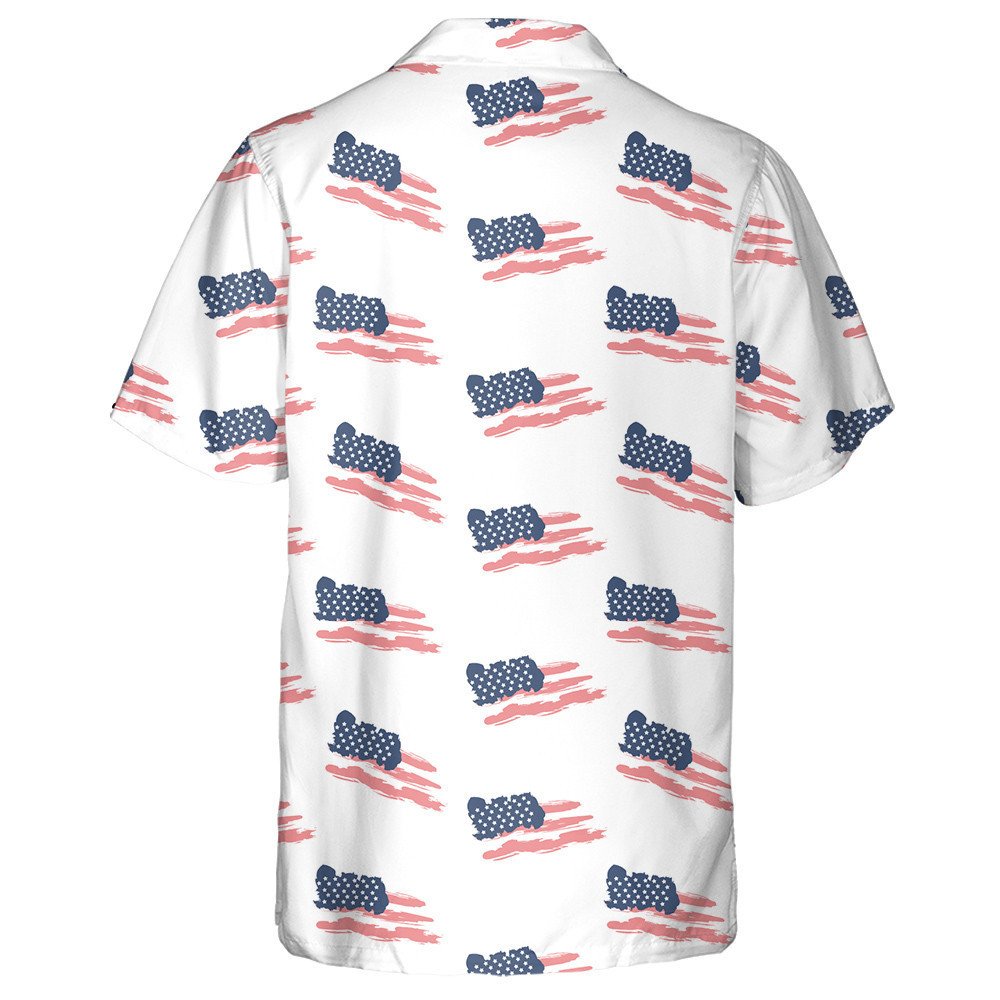 Péinteáil Uiscedhathanna Brat Tírghrá SAM Ar Chúlra Bán Léine Haváí, Bronntanas Léine Haváí, Bronntanas Nollag