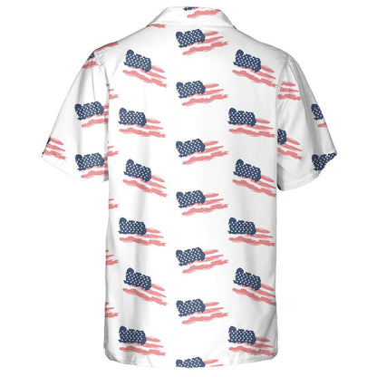 Péinteáil Uiscedhathanna Brat Tírghrá SAM Ar Chúlra Bán Léine Haváí, Bronntanas Léine Haváí, Bronntanas Nollag