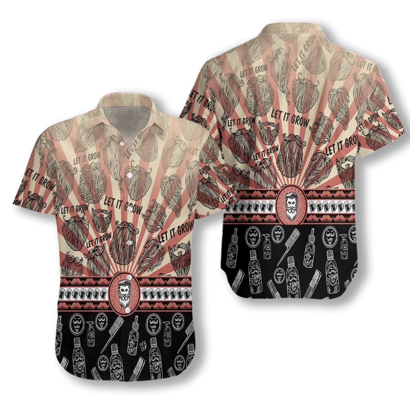 Let It Grow Siombail Uathúil Dearadh Go hiontach Léine Haváís, Bronntanas Léine Haváíais, Bronntanas Nollag