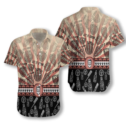 Let It Grow Siombail Uathúil Dearadh Go hiontach Léine Haváís, Bronntanas Léine Haváíais, Bronntanas Nollag