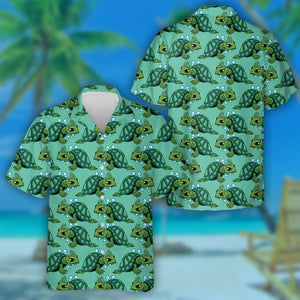 Green Sea Turtle And Water Bubbles Hawaiian Shirt,Hawaiian Shirt Gift, Christmas Gift