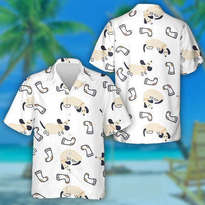 Pastel Colored Playing Dachshunds And Socks Hawaiian Shirt,Hawaiian Shirt Gift, Christmas Gift