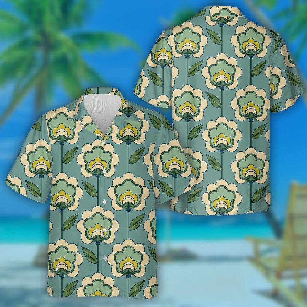 Brainse Retro Bláthanna i bPátrún Líníochta Glas agus Uachtair Léine Haváís, Bronntanas Léine Haváíais, Bronntanas Nollag