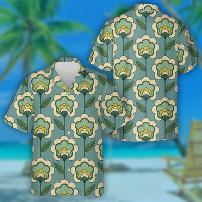 Brainse Retro Bláthanna i bPátrún Líníochta Glas agus Uachtair Léine Haváís, Bronntanas Léine Haváíais, Bronntanas Nollag