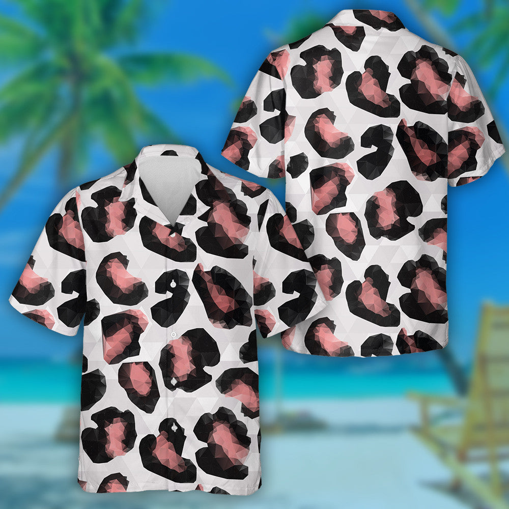 Modern Trendy Leopard Spots With Triangle Hawaiian Shirt,Hawaiian Shirt Gift, Christmas Gift