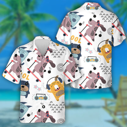 Madraí Cool Agus Téama Ceoil i Stíl Chríoch Lochlann Léine Haváís, Bronntanas Léine Haváíais, Bronntanas Nollag