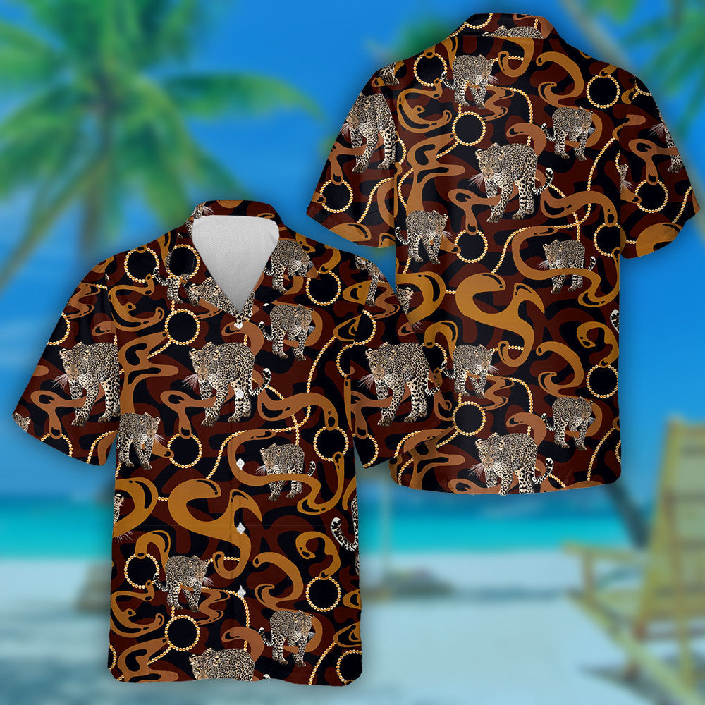 Siúl Liopard Le Gabhálais Óir Slabhraí Léine Haváís, Haváís Le Bronntanas