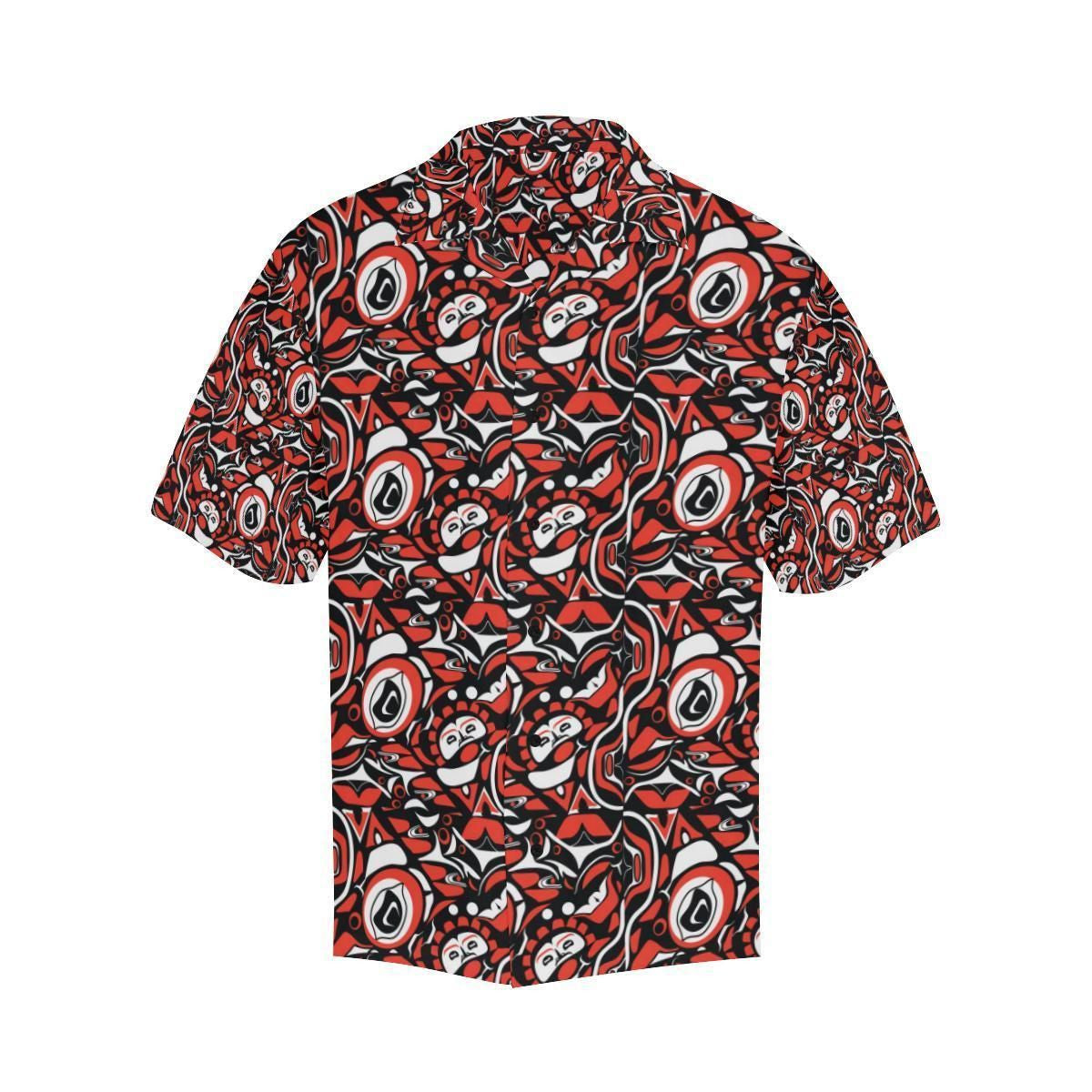 Black And Red Illustration Art Hawaiian Shirt, Hawaiian For Gift