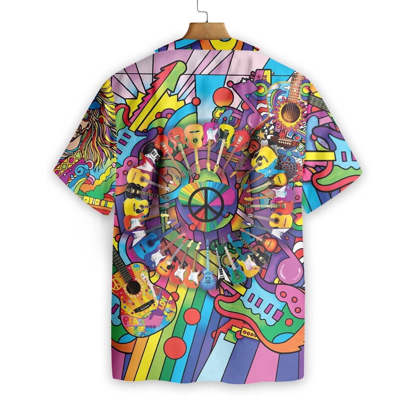 Síocháin Grá Ceol Patrún Giotár Greannmhar Dearadh Dathúil Léine Haváís, Bronntanas Léine Haváís, Bronntanas Nollag