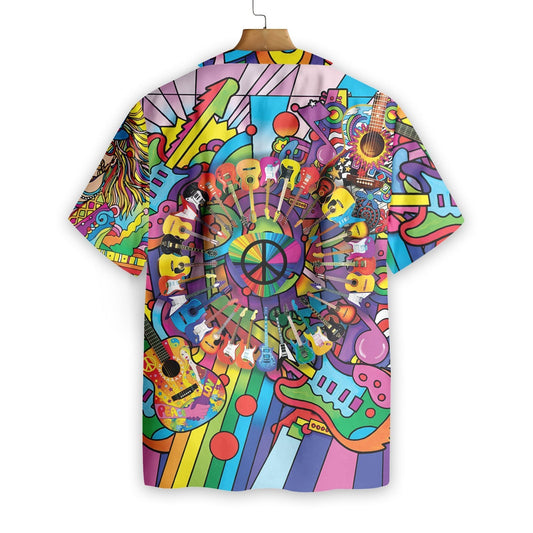 Síocháin Grá Ceol Patrún Giotár Greannmhar Dearadh Dathúil Léine Haváís, Bronntanas Léine Haváís, Bronntanas Nollag