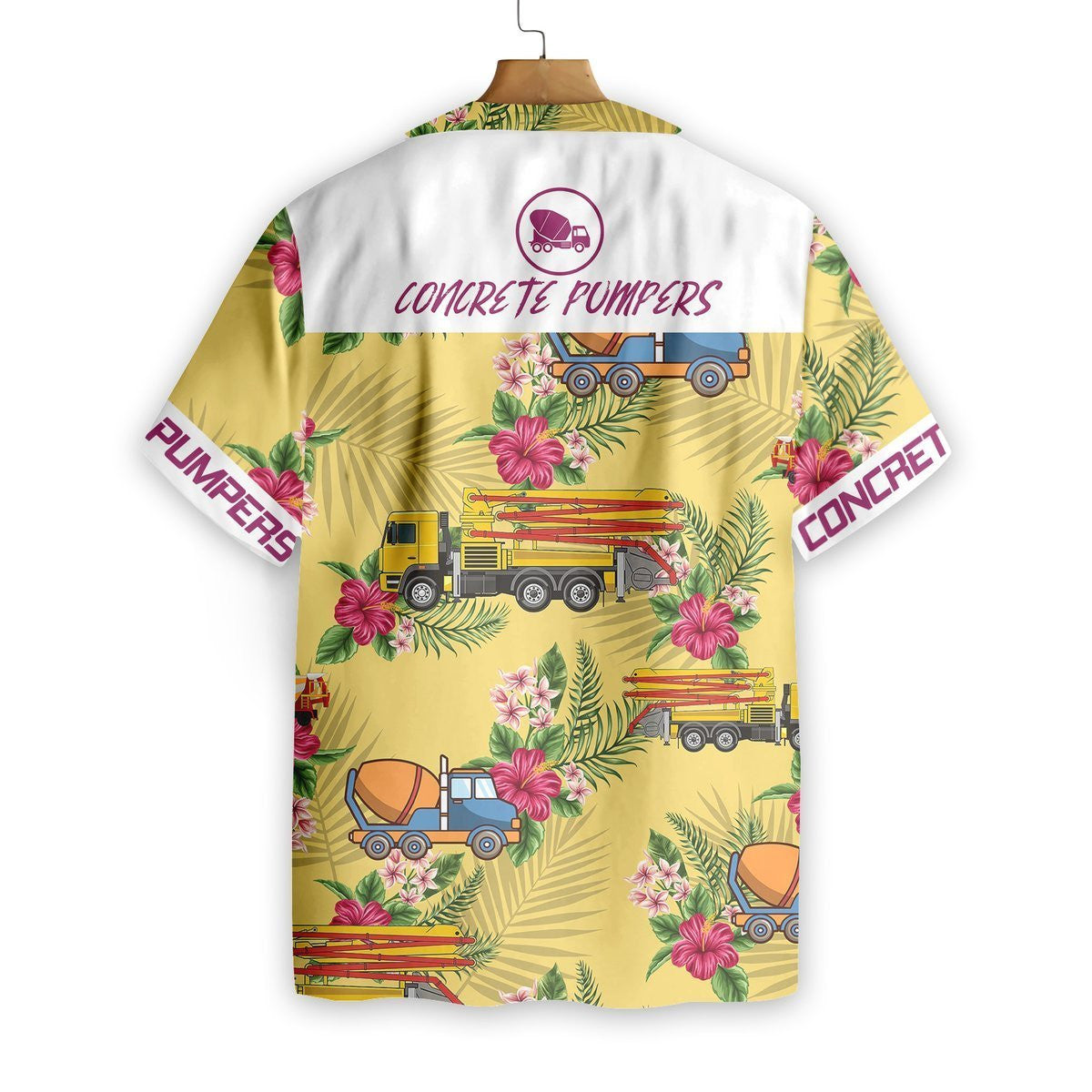 Concrete Pumpers Seamless Background Design Hawaiian Shirt,Hawaiian Shirt Gift, Christmas Gift