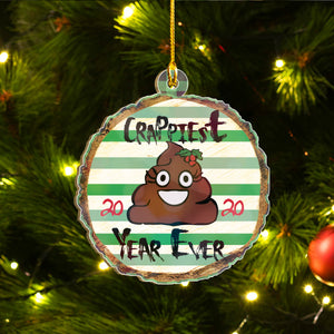 Funny Merry Poopmas Ornaments Set, 2020 Shit Got Real Ornaments Set, Christmas Ornament Family Gift Idea
