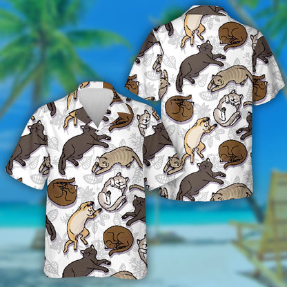 Cait Greannmhar ar Dhuilleoga Bláthanna Cúlra Léine Haváí, Bronntanas Léine Haváí, Bronntanas Nollag