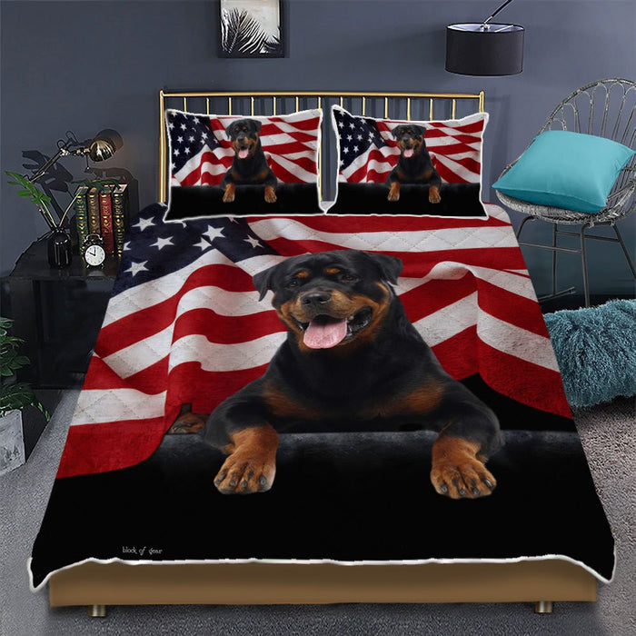 Rottweiler Dog American Quilt Bedding Set  Bedroom Set Bedlinen 3D,Bedding Christmas Gift,Bedding Set Christmas
