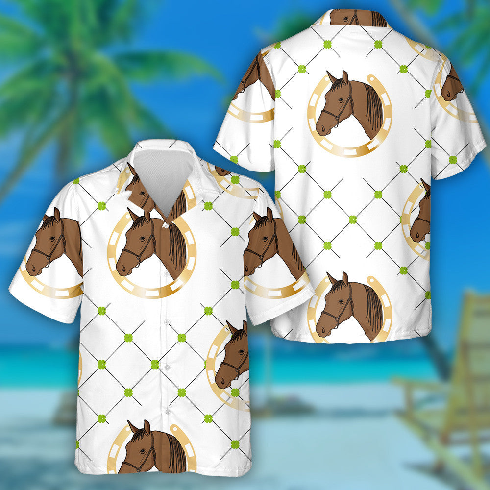 Lámh Tarraingthe Le Capall I gCrú Capaill Agus Seamair Léine Haváí, Bronntanas Léine Haváíais, Bronntanas Nollag