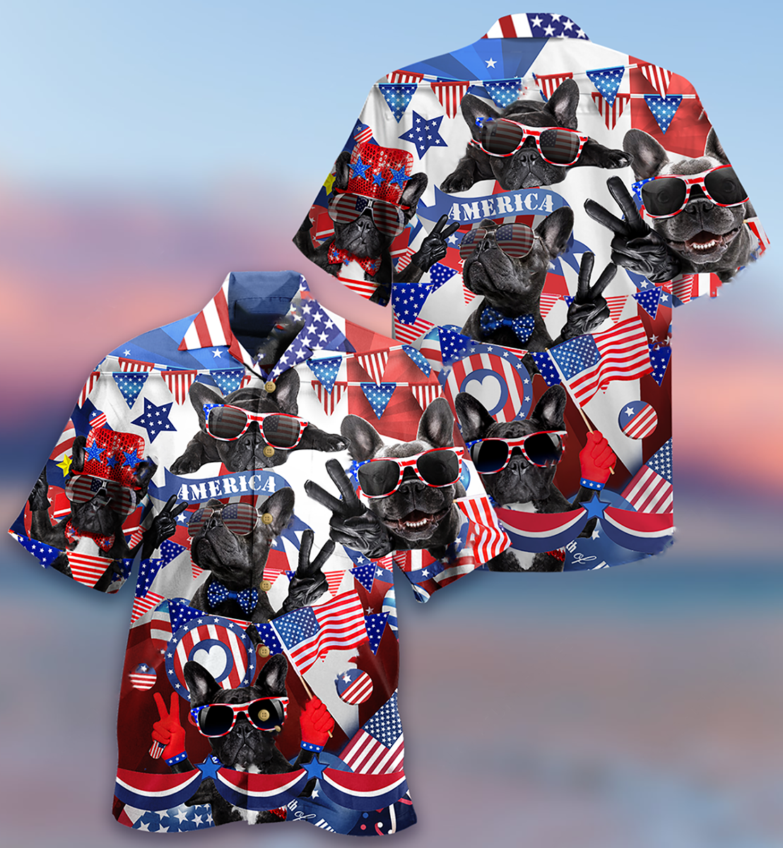Dog Loves America - Hawaiian Shirt_Hawaiian Shirt Gift, Christmas Gift