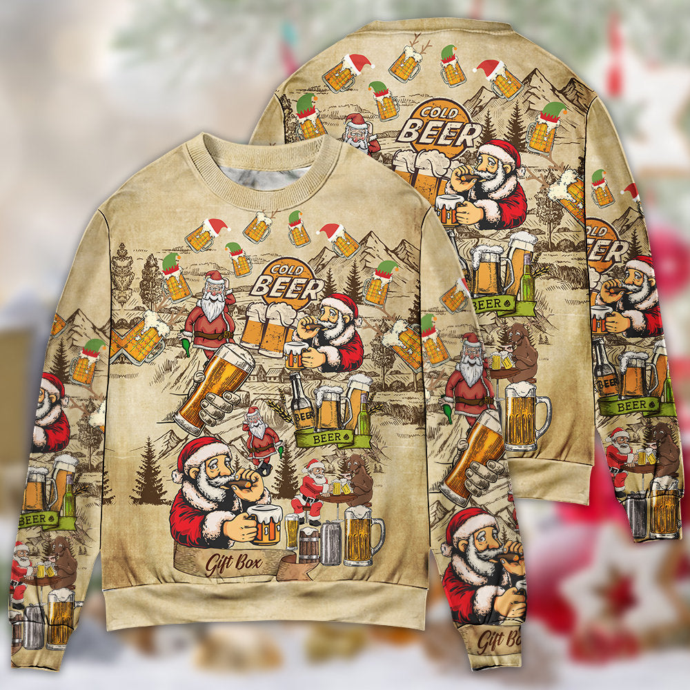 Christmas Merry Xmas Love Beer Ugly Christmas Sweater, Christmas Gift, Gift Christmas 2024