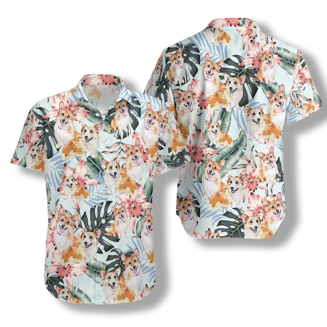 Corgi Life Love Mother Nature Design Hawaiian Shirt,Hawaiian Shirt Gift, Christmas Gift