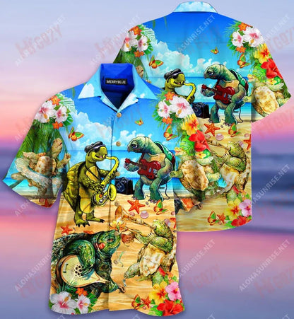 Samhraidh Shona Le Banna Turtar Léine Haváise Unisex Muinchille Samhraidh Gearr Muinchille Samhraidh Oirbheartaíochta Léinte Haváís Léinte haváíais do Mhná, Bronntanas Léine Haváís, Bronntanas Nollag