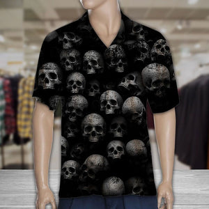 Amazing Holiday Gifts Gothic Skull Collection Dark Themed Hawaiian Shirt, Hawaiian Shirt Gift, Christmas Gift