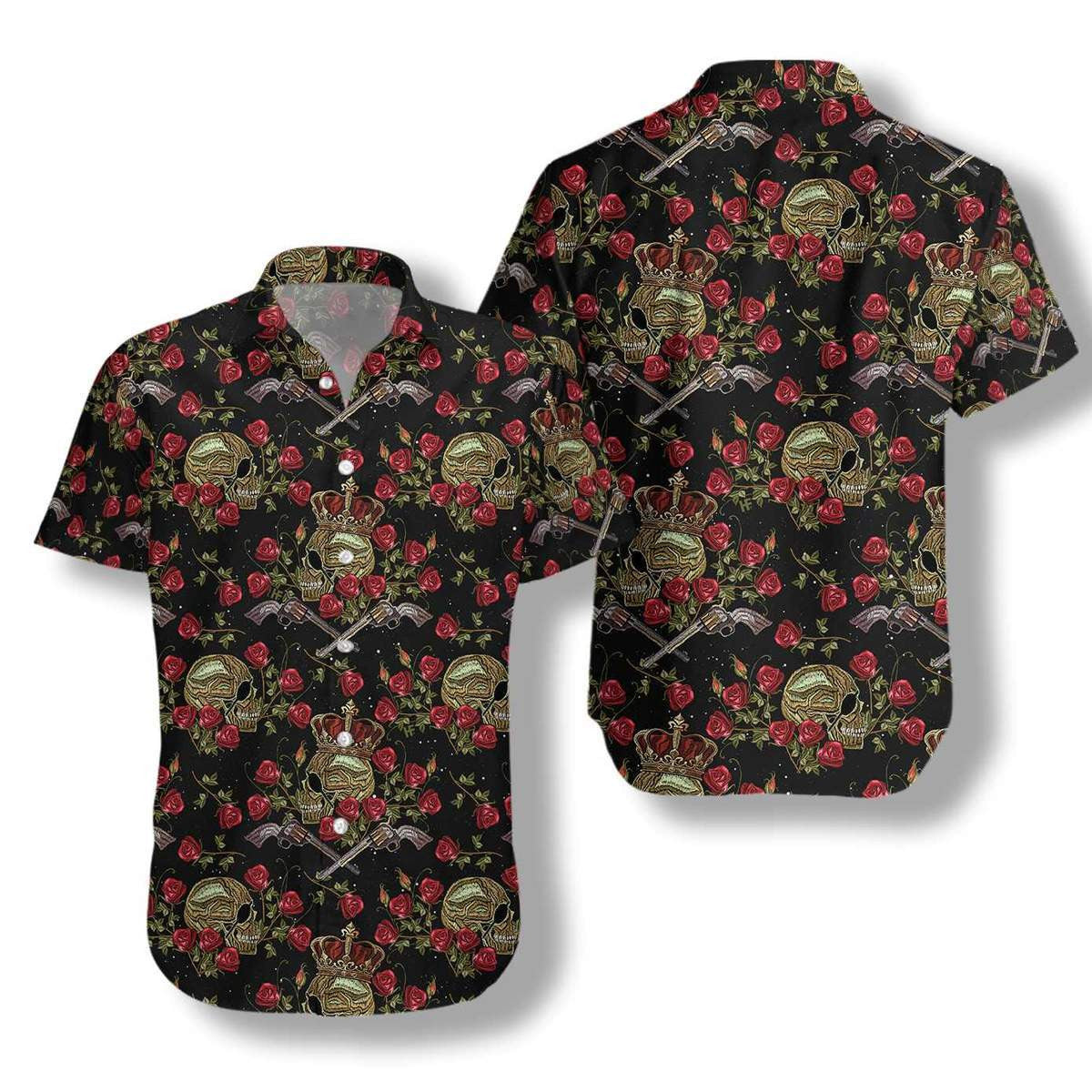 King Of Pirates In Crown Pattern Hawaiian Shirt, Hawaiian For Gift