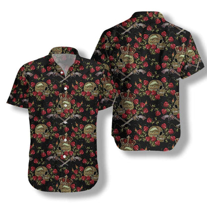 King Of Pirates In Crown Pattern Hawaiian Shirt, Hawaiian For Gift