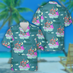 A Castle With A Sleeping Dragon On Cloud Hawaiian Shirt, Hawaiian Shirt Gift, Christmas Gift