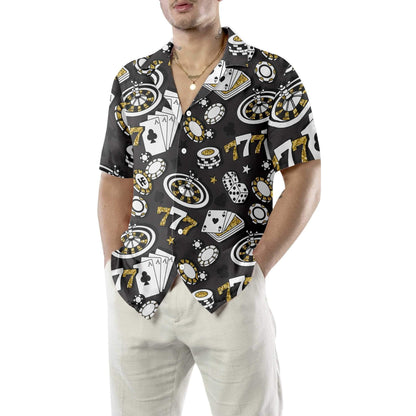 Playing Chip Cards Poker Design Hawaiian Shirt,Hawaiian Shirt Gift, Christmas Gift