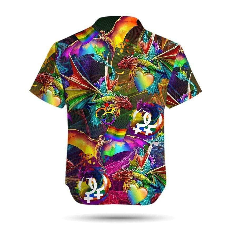 Festival Lgbt Dragon Rainbow Design Hawaiian Shirt,Hawaiian Shirt Gift, Christmas Gift