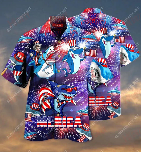 Siorcanna Merica Patriotic Léine Gearr Muinchille Gearr Aigéan Léinte Haváise Léinte Seanré Haváíais Patrún Léine Haváíais, Bronntanas Léine Haváís, Bronntanas Nollag