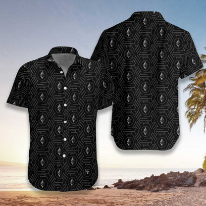 Ideal Seamless High Tech Ethereum Cryptocurrency Design Hawaiian Shirt, Hawaiian Shirt Gift, Christmas Gift