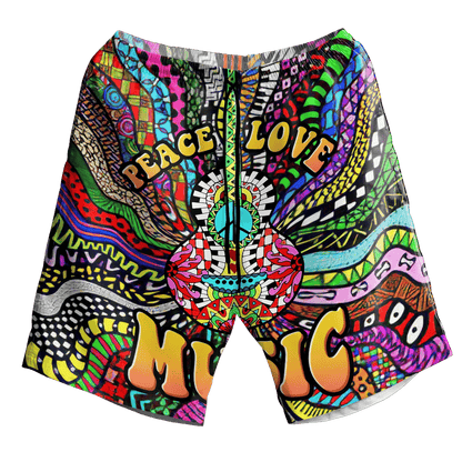 Peace Love Music Lively Design Hawaiian Shirt,Hawaiian Shirt Gift, Christmas Gift