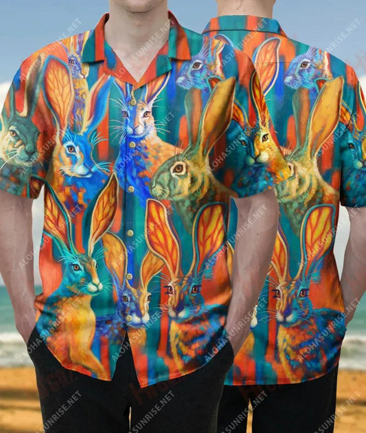 Coinín ildaite Léine Haváís Unisex muinchille Aigéan Muinchille Gearr Léinte Haváís is Fearr Léinte Haváís do Mhná, Bronntanas Léine Haváís, Bronntanas Nollag