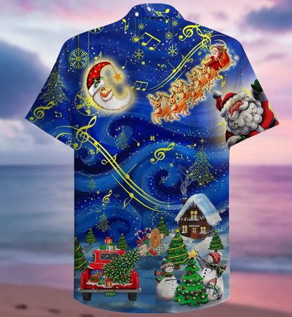 Christmas Sky Hawaiian Shirt â€“ Teasearch3D_Hawaiian Shirt Gift, Christmas Gift
