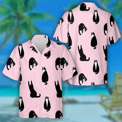 Cait Dubha Le Súile Glasa Ar Chúlra Bándearg Léine Haváís, Bronntanas Léine Haváíais, Bronntanas Nollag