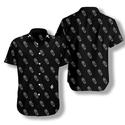 Seamless Coffin Black Goth Design Hawaiian Shirt,Hawaiian Shirt Gift, Christmas Gift