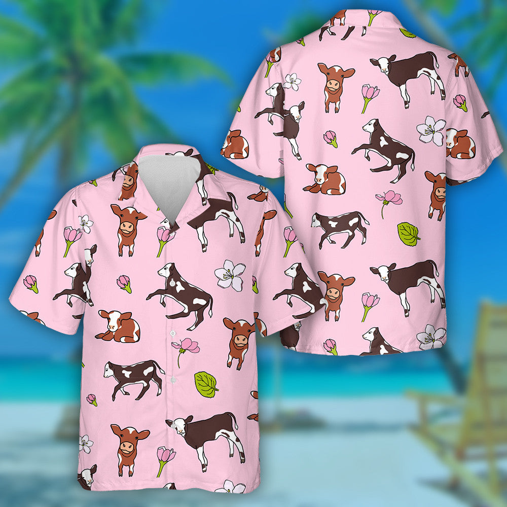 Milk Tank White Cow Farm Element Hawaiian Shirt, Hawaiian Shirt Gift, Christmas Gift