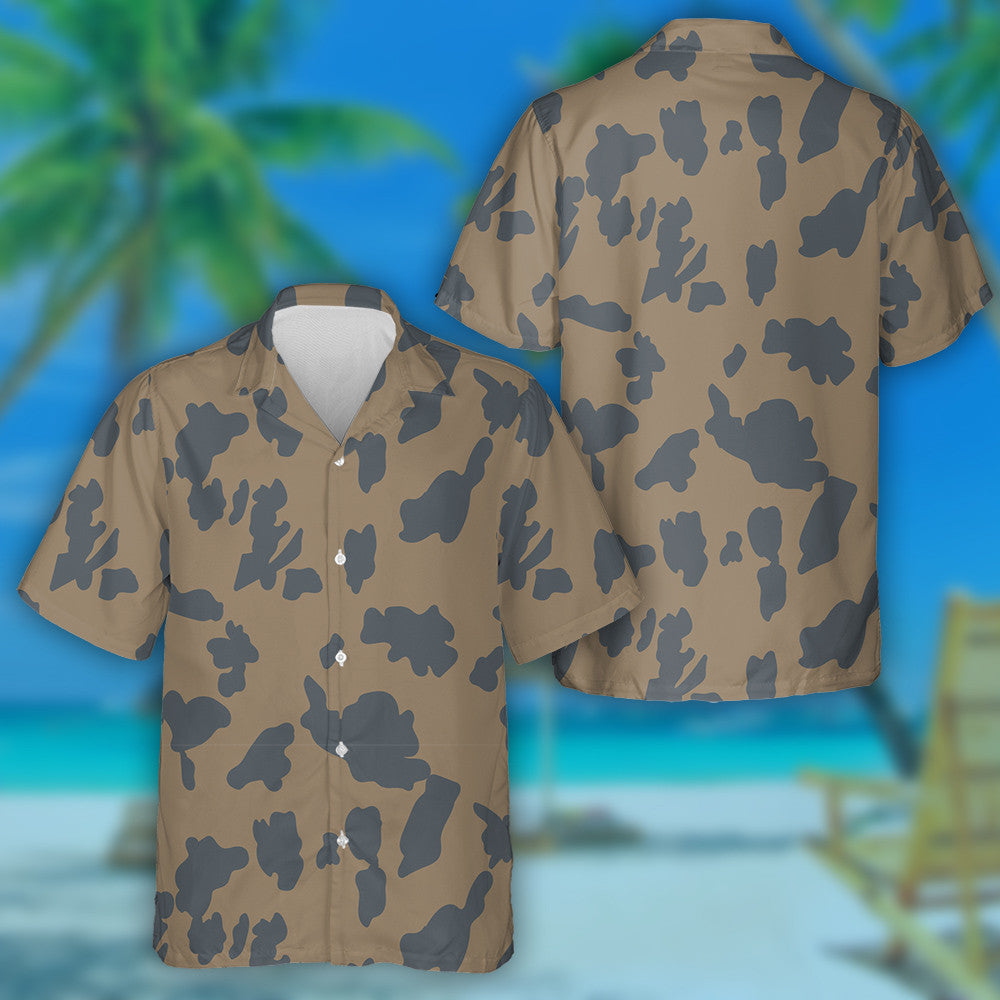 Cow Skin Black And Brown Animal Skin Hawaiian Shirt, Hawaiian Shirt Gift, Christmas Gift