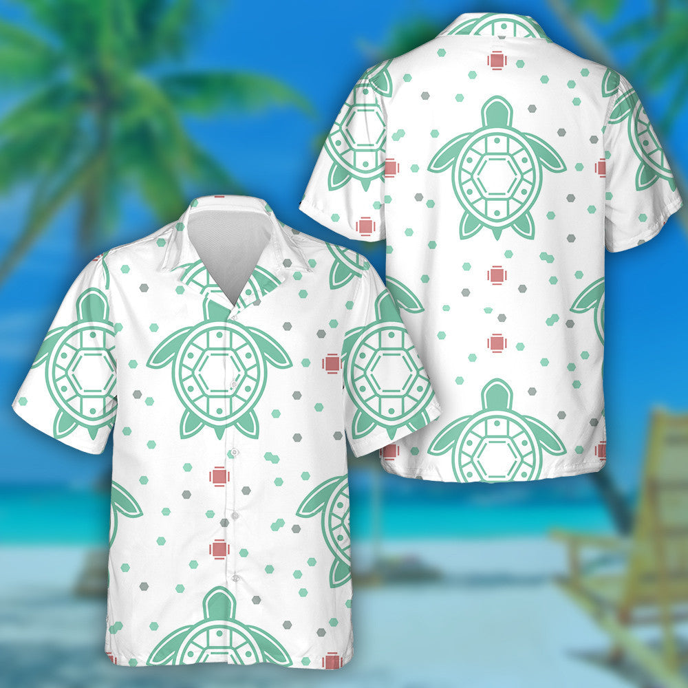 Lovely Sea Turtles On White Background Hawaiian Shirt,Hawaiian Shirt Gift, Christmas Gift