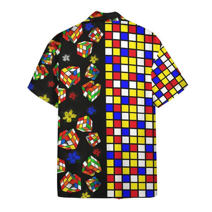Game Rubik Artistic Background Design Hawaiian Shirt,Hawaiian Shirt Gift, Christmas Gift