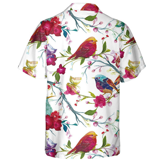 Bird Butterfly And Floral Make Beautiful Landscape Hawaiian Shirt, Hawaiian Shirt Gift, Christmas Gift