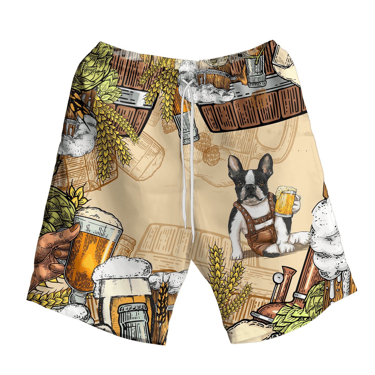 Boston Terrier Dog & Beer Design Hawaiian Shirt, Hawaiian For Gift