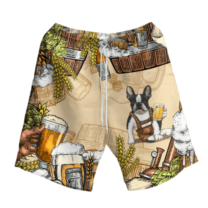 Boston Terrier Dog & Beer Design Hawaiian Shirt, Hawaiian For Gift