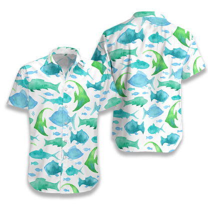 Ocean Fish Pattern V1 Design Hawaiian Shirt,Hawaiian Shirt Gift, Christmas Gift
