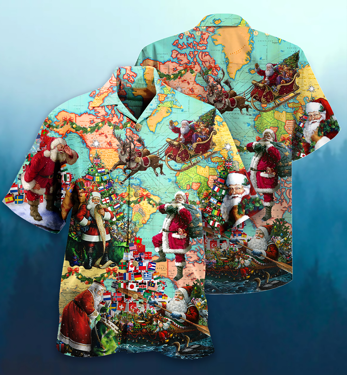 Chirstmas Love Santa - Hawaiian Shirt_Hawaiian Shirt Gift, Christmas Gift