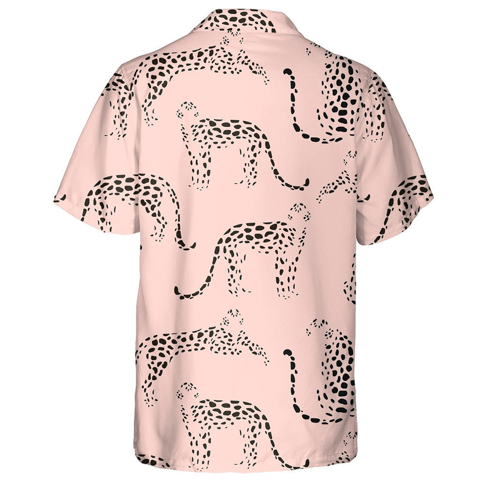 Trendy Texture Abstract Leopard On Pink Hawaiian Shirt,Hawaiian Shirt Gift, Christmas Gift