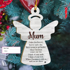 Angel I Miss You Forever Custom Ornament, Christmas Ornament Gift, Christmas Gift, Christmas Decoration